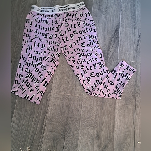 JUICY COUTURE sleepwear PJ lounge PANTS Mauve pink JC comfy casual SM - Picture 5 of 6